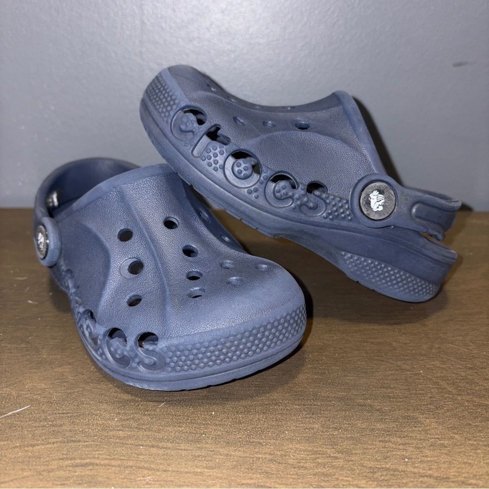 CROCS Classic Clogs Kids Slip On Shoes Navy Toddle Size 8